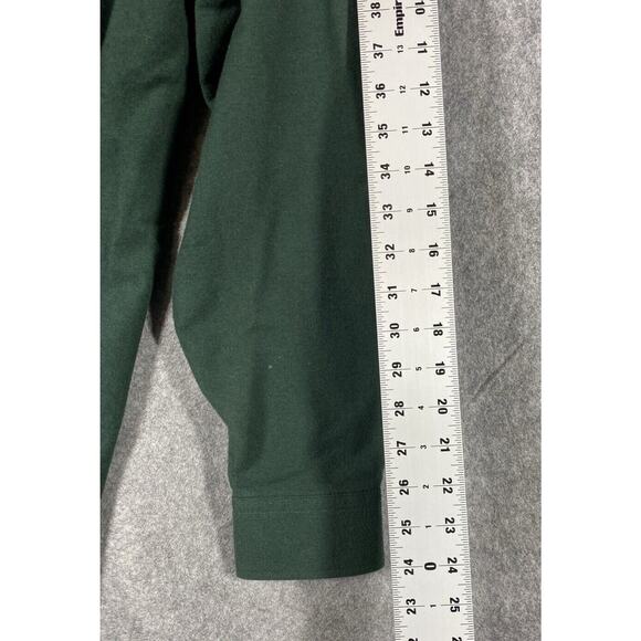 Ll Bean Shirt Men's Medium Green Long Sleeve Chamois Cloth Vintage - Picture 6 of 13